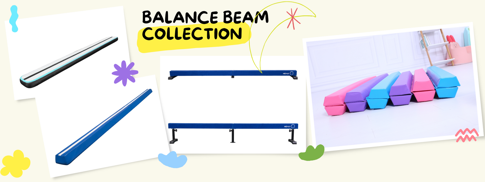 Gymnastics Balance Beam for Home & Studio Practice