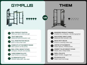 Gym Plus Evolve Power Rack with Cable System and Extended Storage EV-W-CABLE-STOR