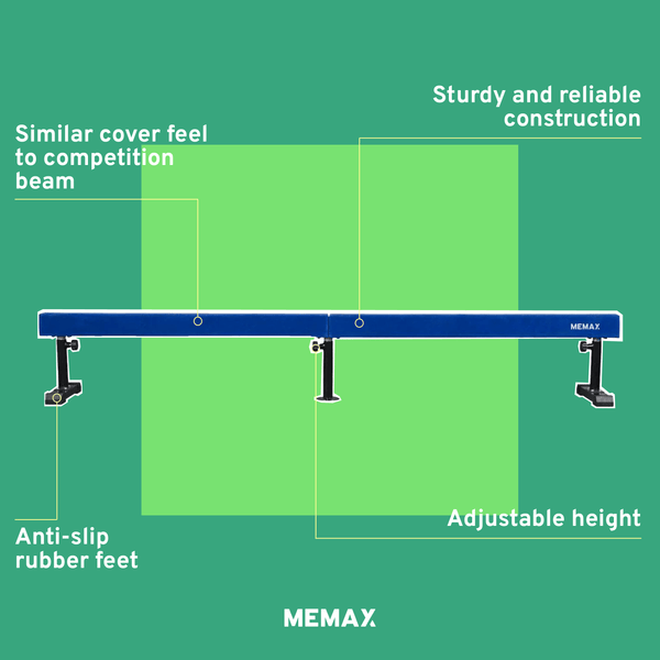 Gym Plus MEMAX Adjustable Gymnastics Balance Beam 3M 3M-BEAM