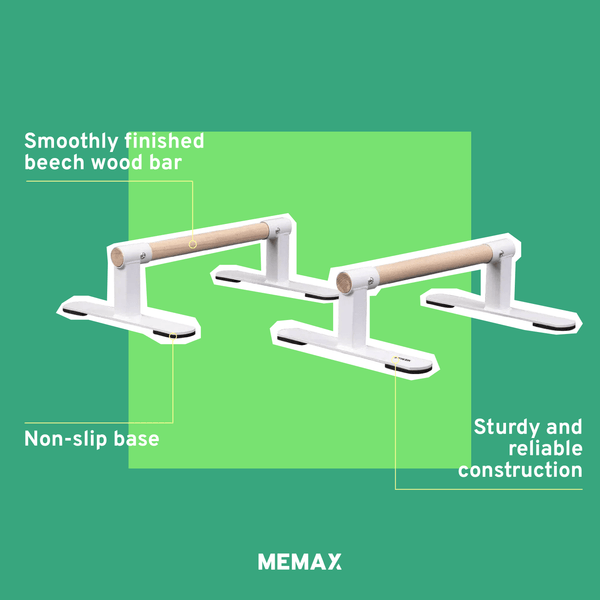 Gym Plus MEMAX Parallette Bars Push-up Stand Gymnastic Handstand Bars XKPB50