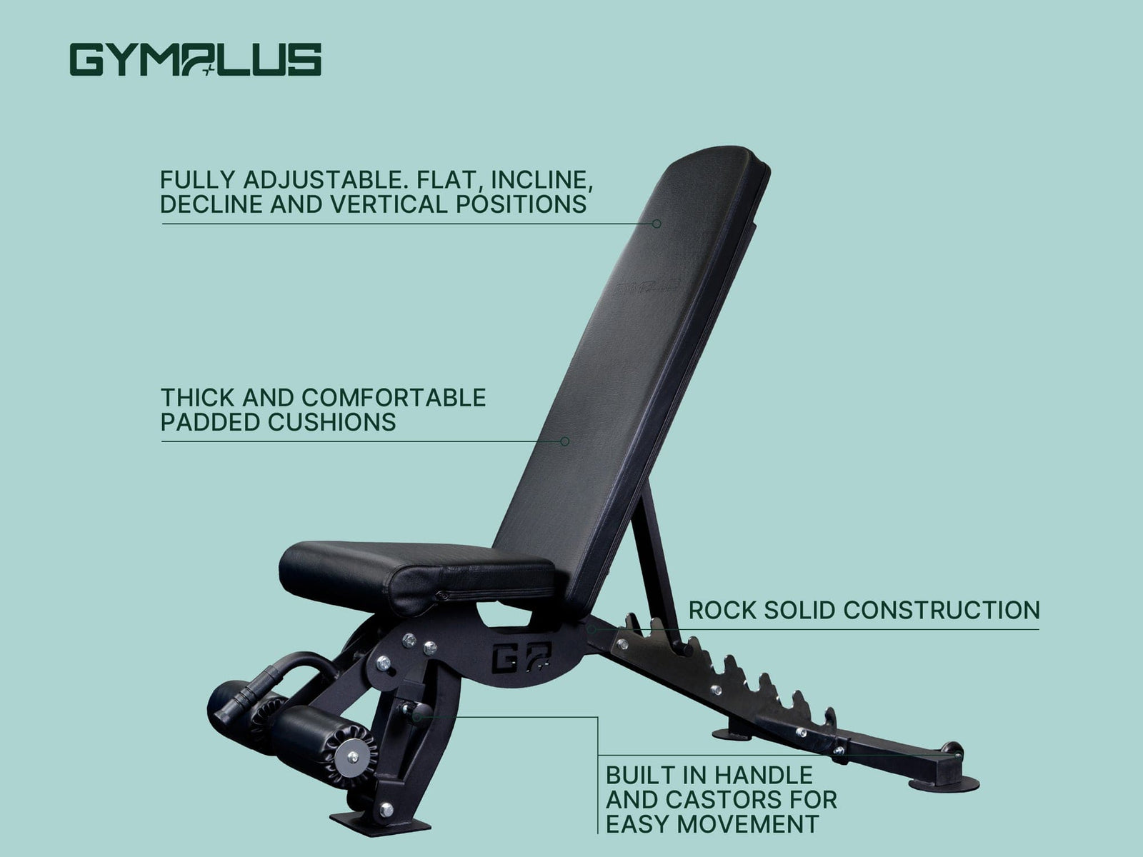 Gym Plus L3 FID Weight Bench - Commercial Grade GP-ATTBENCH-COMMERCIAL