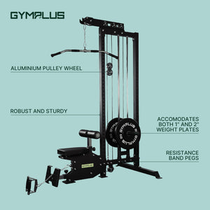 Lat Pulldown Low Row Machine with Aluminium Pulley Wheels - L4 Pro Series