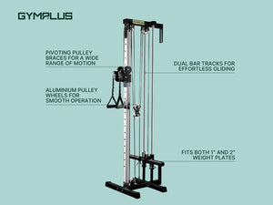 Wall Mount Cable Station with Dual Pulley System - Aluminium Pulley Wheels V2.0