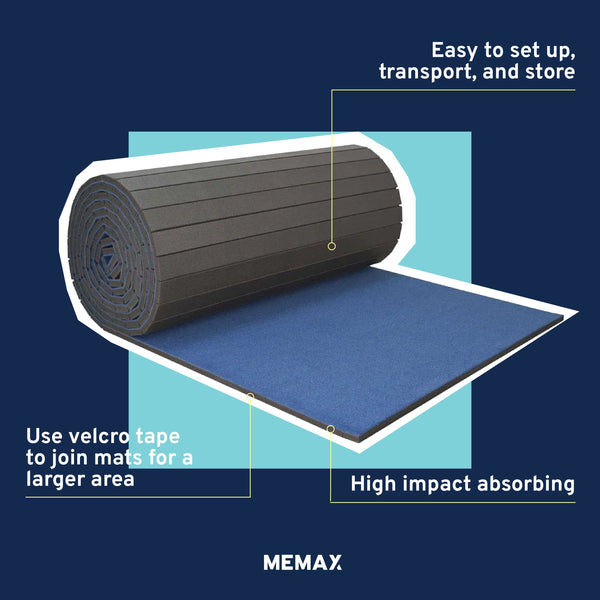Gym Plus MEMAX Carpet Bonded Roll-Up Training Mat