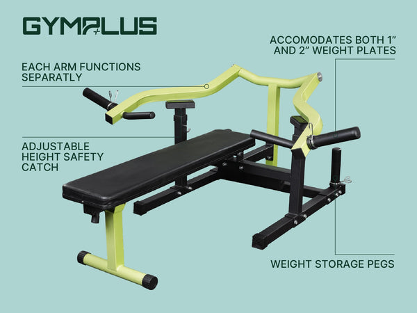 Gym Plus Adjustable Bench Press with Converging Arms GP-ATT1202