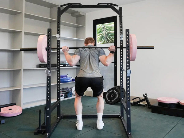 Gym Plus L2 Half Power Rack with Lat Pulldown System Option