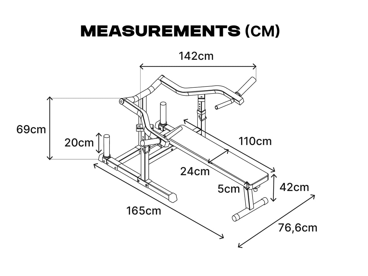 Adjustable Bench Press with Converging Arms