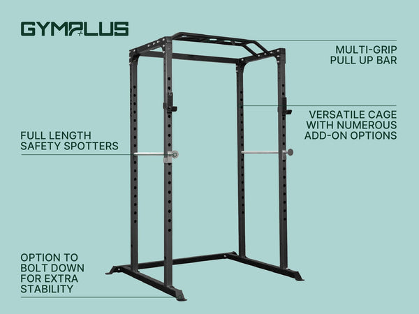 Gym Plus Essential Power Rack - Black