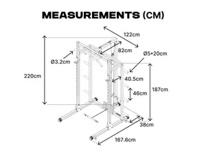 Half Power Rack with Storage and Cable System Option - HR2300