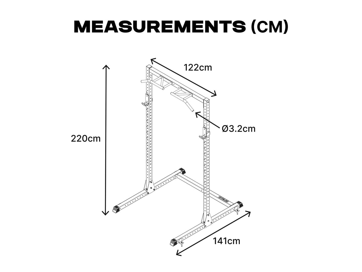 Half Power Rack with Storage and Cable System Option - HR2300