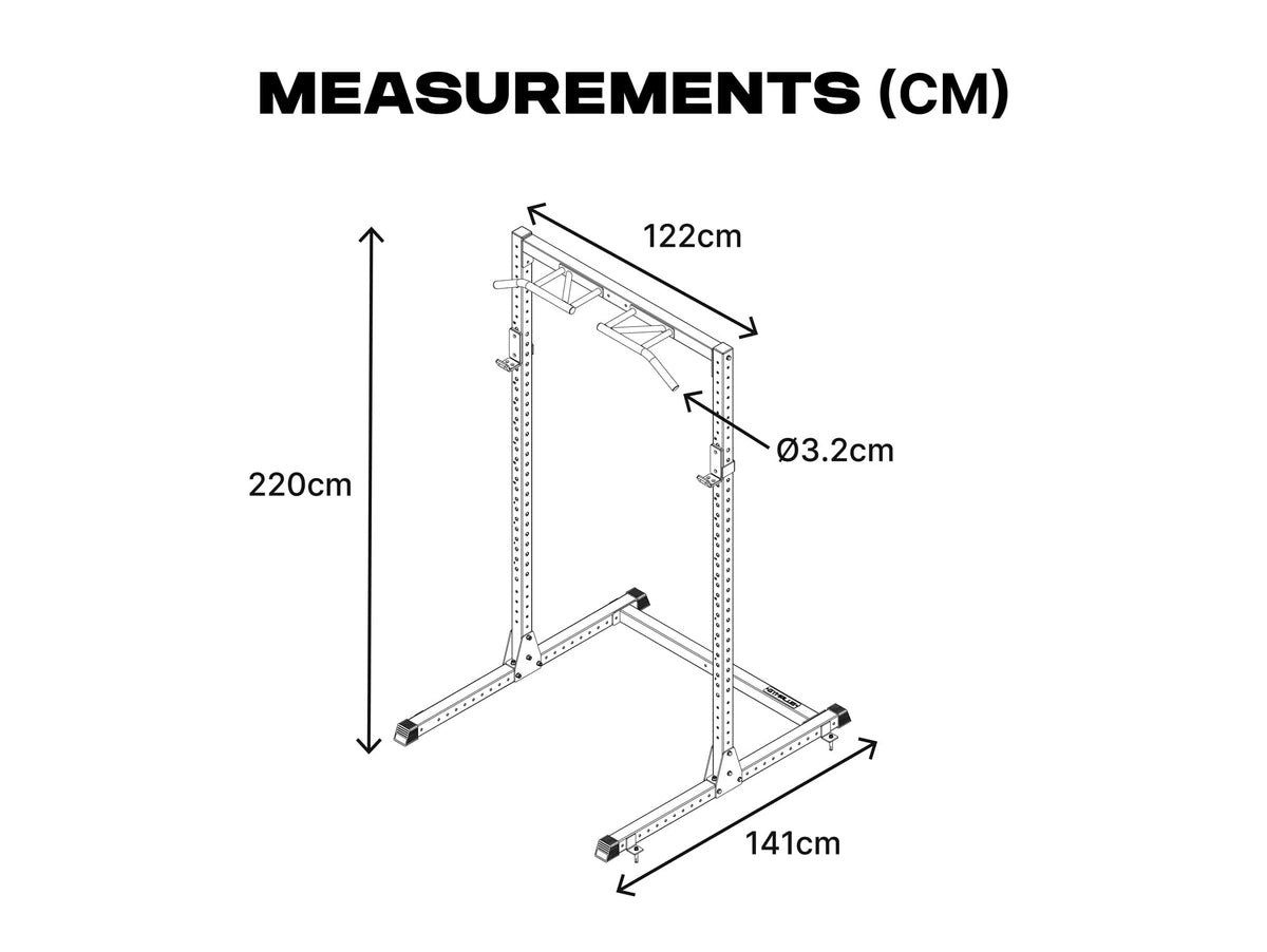 Half Power Rack with Storage and Cable System Option - HR2300 Pink