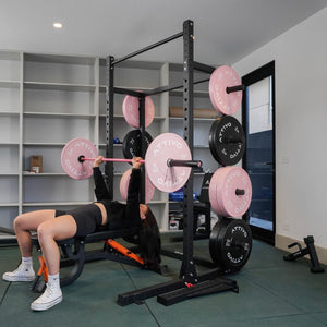 Half Power Rack Garage Gym Package - Pink (HR2300 Combo)