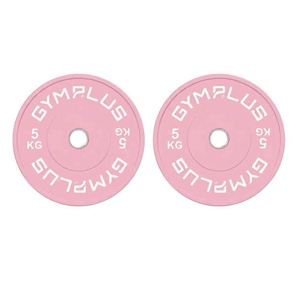 Gym Plus Pink Olympic Rubber Bumper Plates 5/10/15/20kg (Pairs) GP-WP-PINK-5