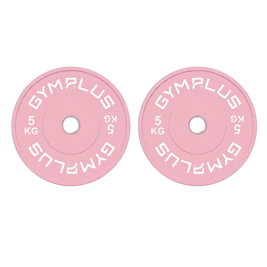 Pink Olympic Rubber Bumper Plates 5/10/15/20kg (Pairs)