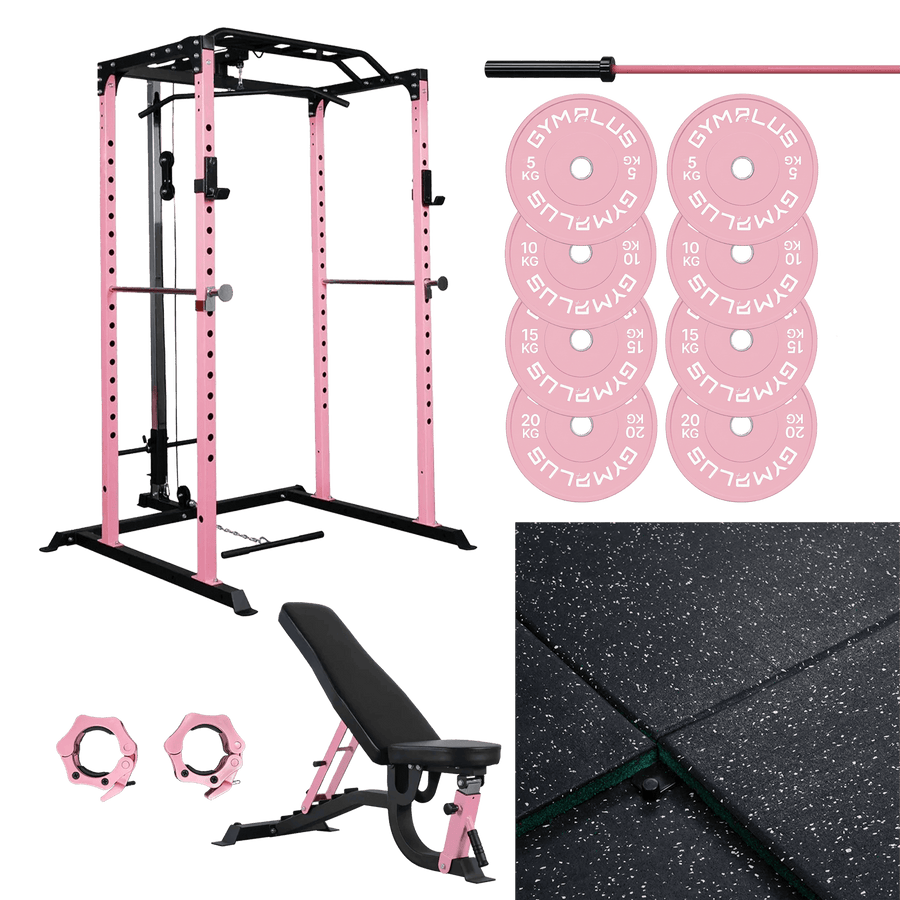 Pink Garage Gym Essentials Package – Complete Setup