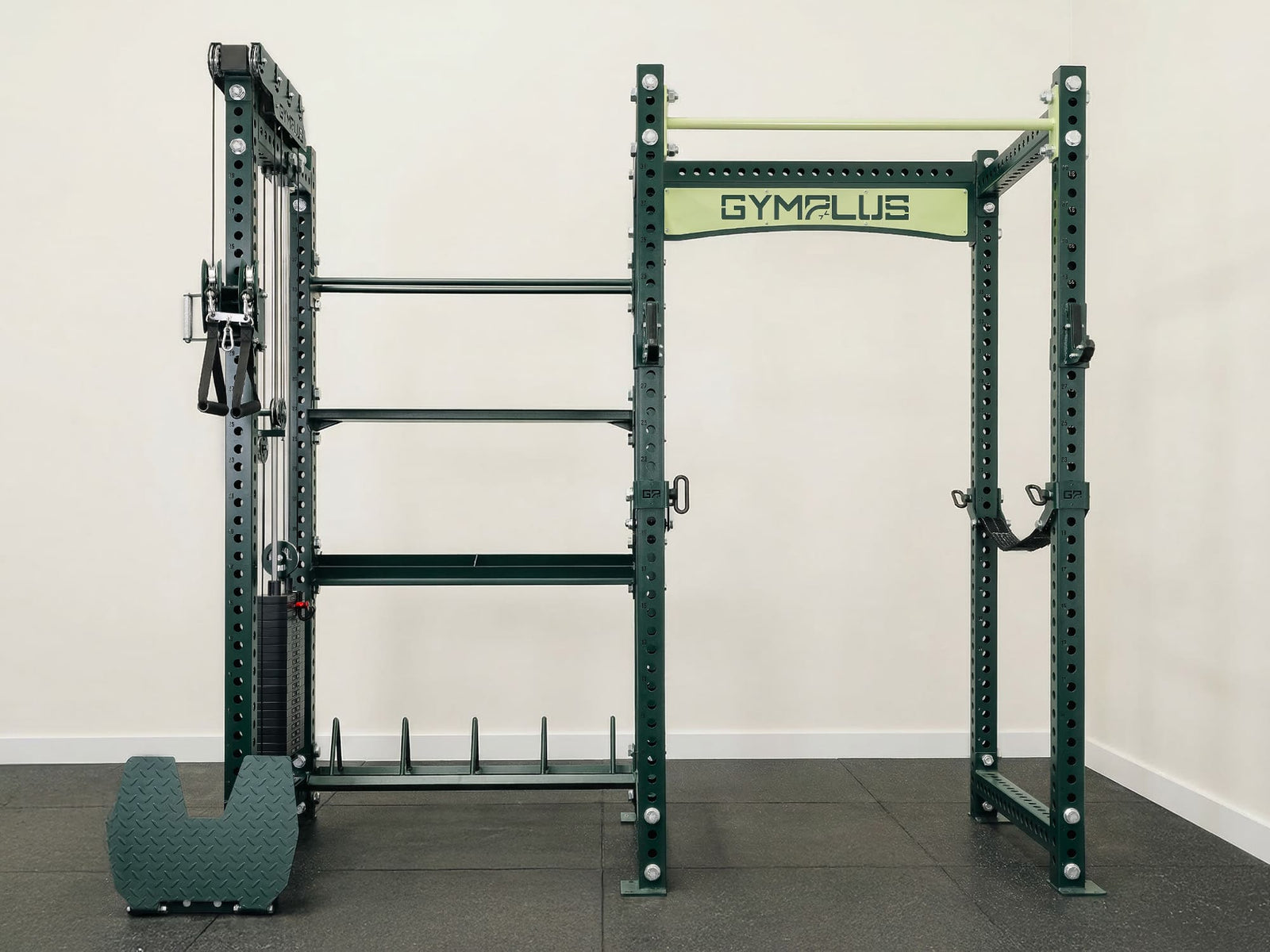 Gym Plus Evolve Power Rack with Cable System and Extended Storage EV-W-CABLE-STOR