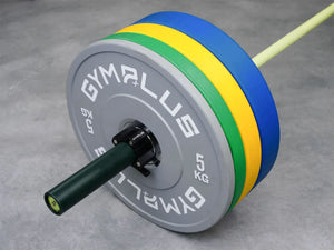 Evolve Olympic Bar 15KG and Bumper Plate Set