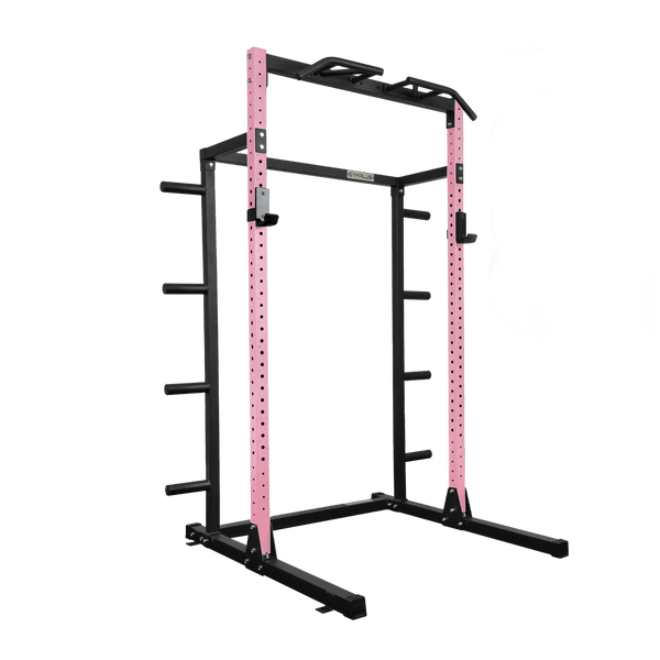 Gym Plus Half Power Rack with Storage and Cable System Option - HR2300 Pink HR2300-PINK+STORAGE