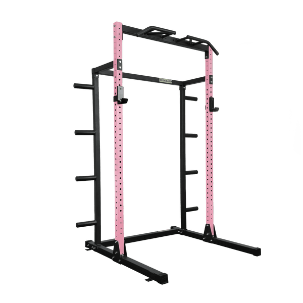 Gym Plus Half Power Rack with Storage and Cable System Option - HR2300 Pink HR2300-PINK+STORAGE