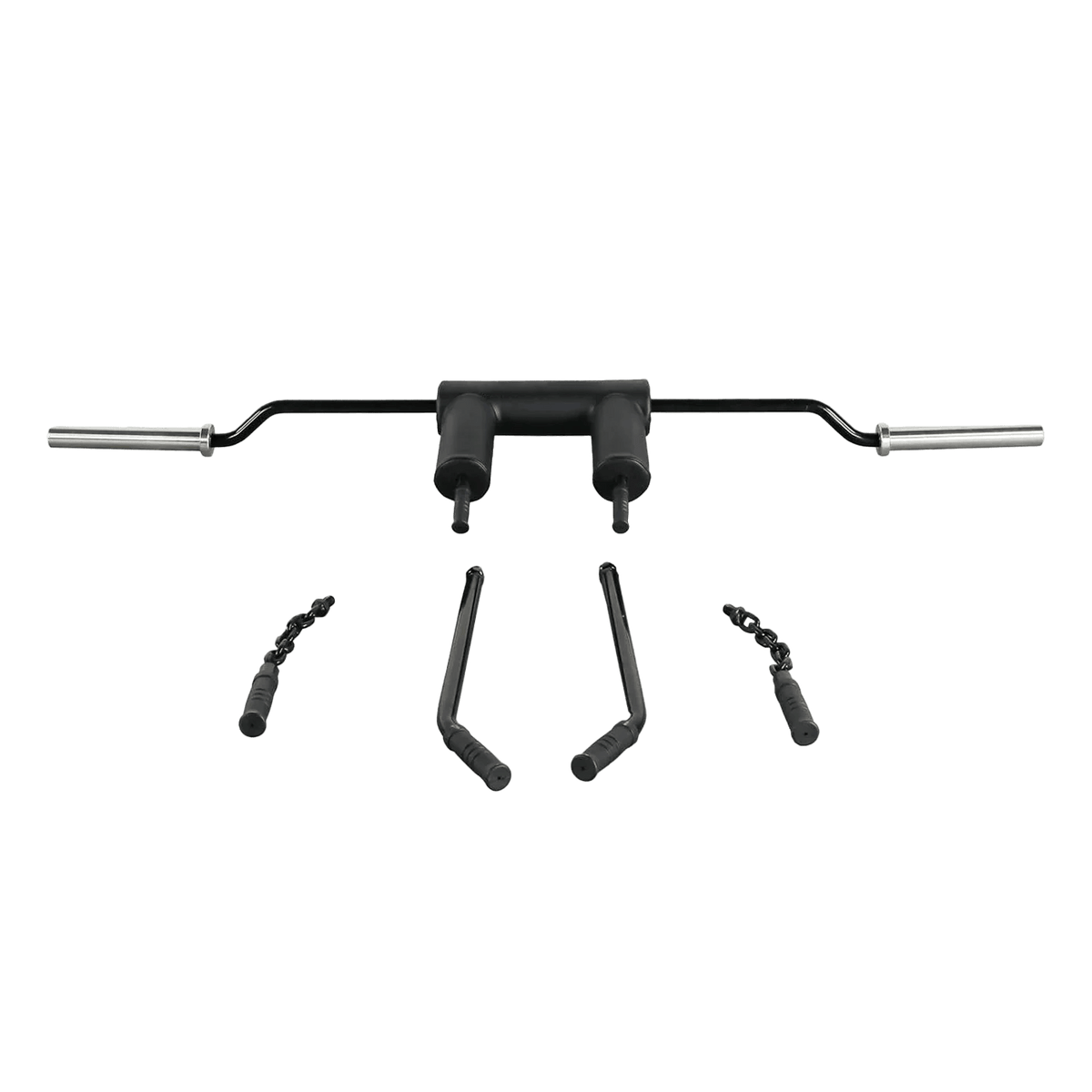 Safety Squat Bar with 3 Specialty Handles