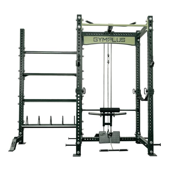 Gym Plus Evolve Power Rack with Lat Pulldown and Storage System EV-W-LAT-STOR