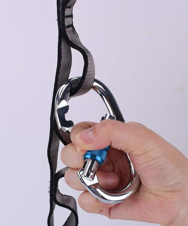 Gym Plus 2PC Large Carabiner Clips, Climbing Carabiner, Multipurpose for Aerial Yoga, Rigging, Ropes, Hammocks CARA01X2