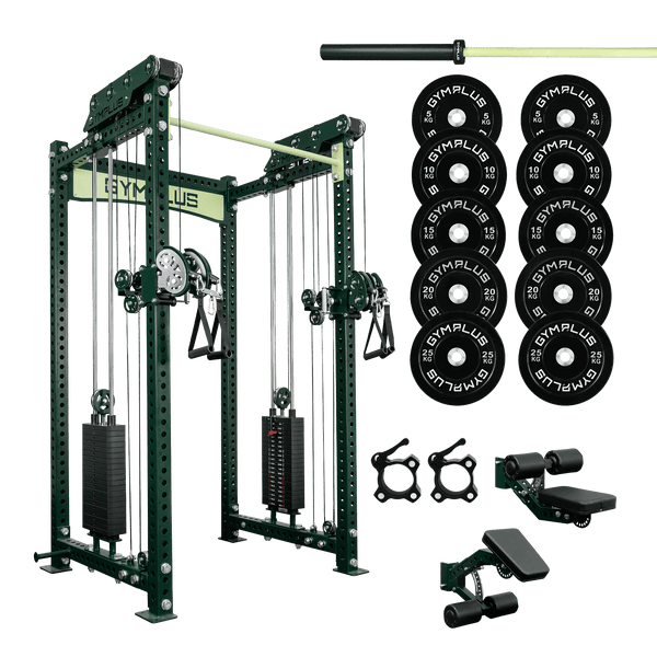 Gym Plus Evolve Dual Cable System Garage Gym Package EV-2CABLE-BLK-FULL