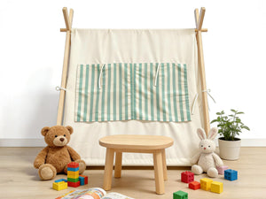 MEMAX Cozy Cove Kids Wooden Play Tent with Play Mat