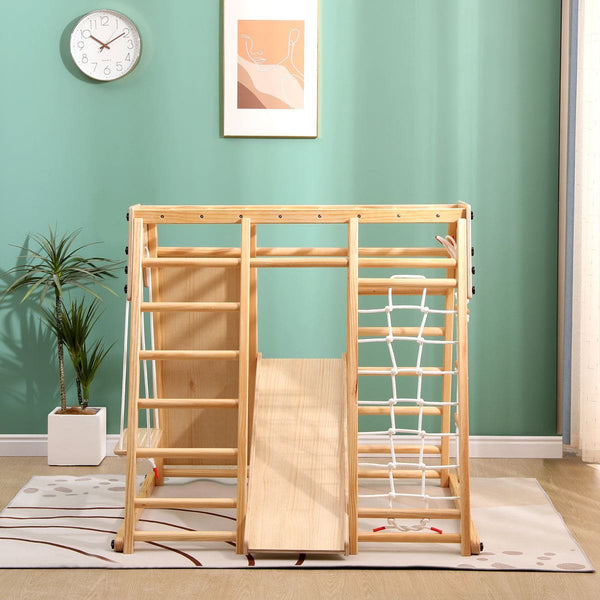 Gym Plus Kids Indoor Large Gym Wooden Climber Set WGC-B