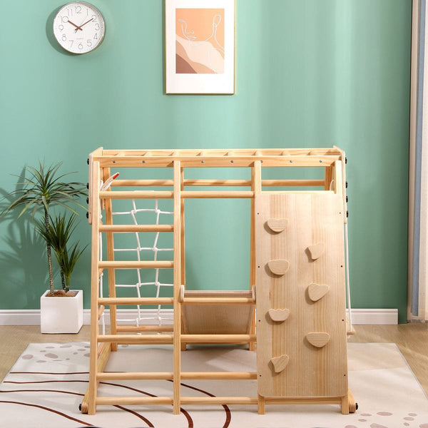 Gym Plus Kids Indoor Large Gym Wooden Climber Set WGC-B