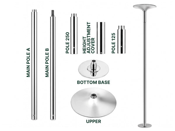 Gym Plus Portable Pole Dancing Set with 10cm Crash Mat Combo POLEDANCE-COMBO-10CM