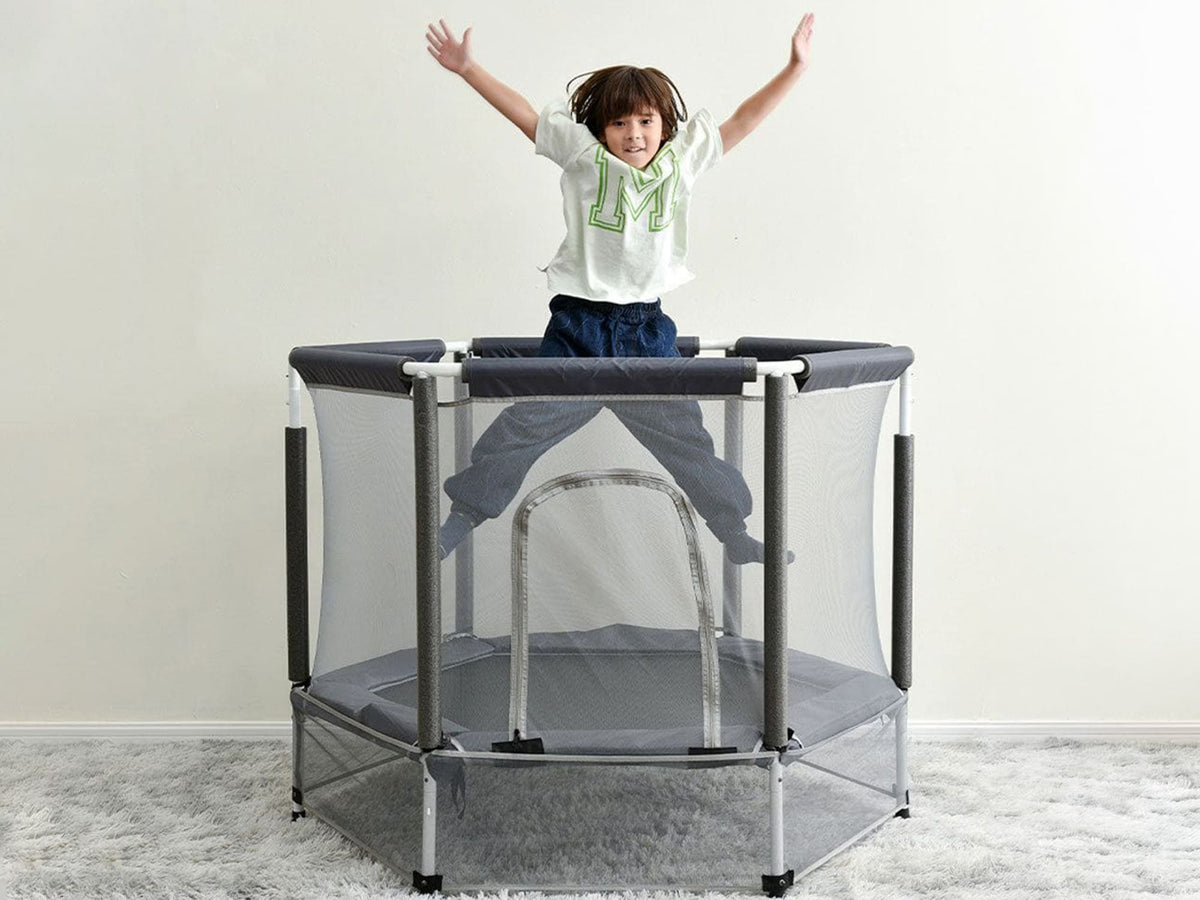 Gym Plus MEMAX Kids Indoor Trampoline - with Horizontal Bar TRAMP002
