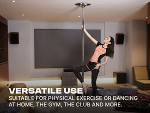 Gym Plus Portable Dancing Pole - Static and Spinning (Chrome) DANCINGPOLE