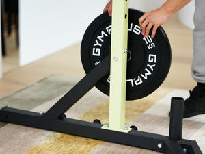 Gym Plus Cerakote Olympic Bar 20KG and Bumper Plates Set