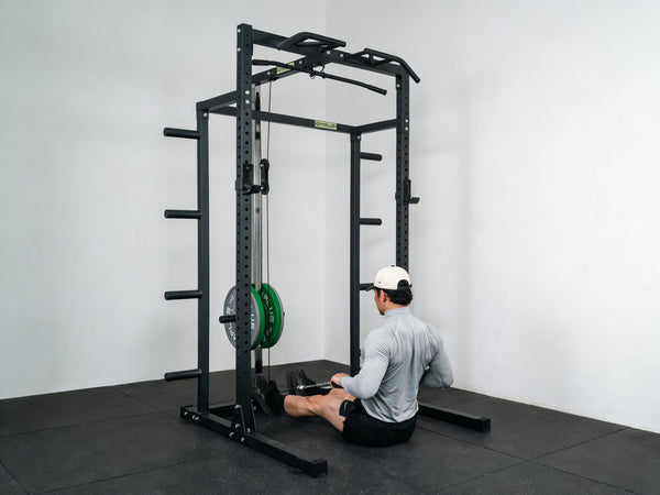 Gym Plus Half Power Rack with Weight Storage System - HR2300 (Special Colourway) HR2300-BLK+WT