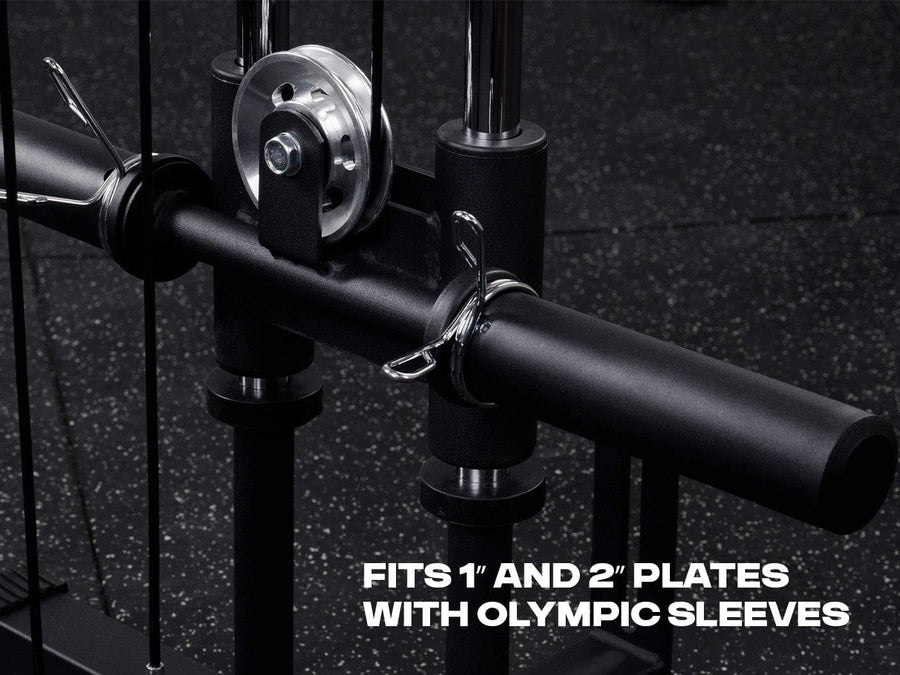 Gym Plus Wall Mount Cable Station with Dual Pulley System - Aluminium Pulley Wheels V2.0 GP-ZY1196