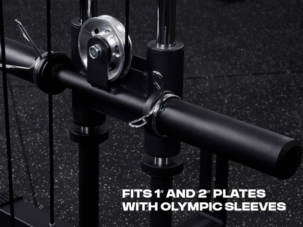 Gym Plus Wall Mount Cable Station with Dual Pulley System - Aluminium Pulley Wheels V2.0 GP-ZY1196