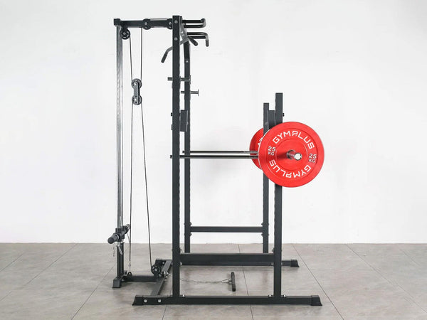 Gym Plus L2 Half Power Rack with Lat Pulldown System Option