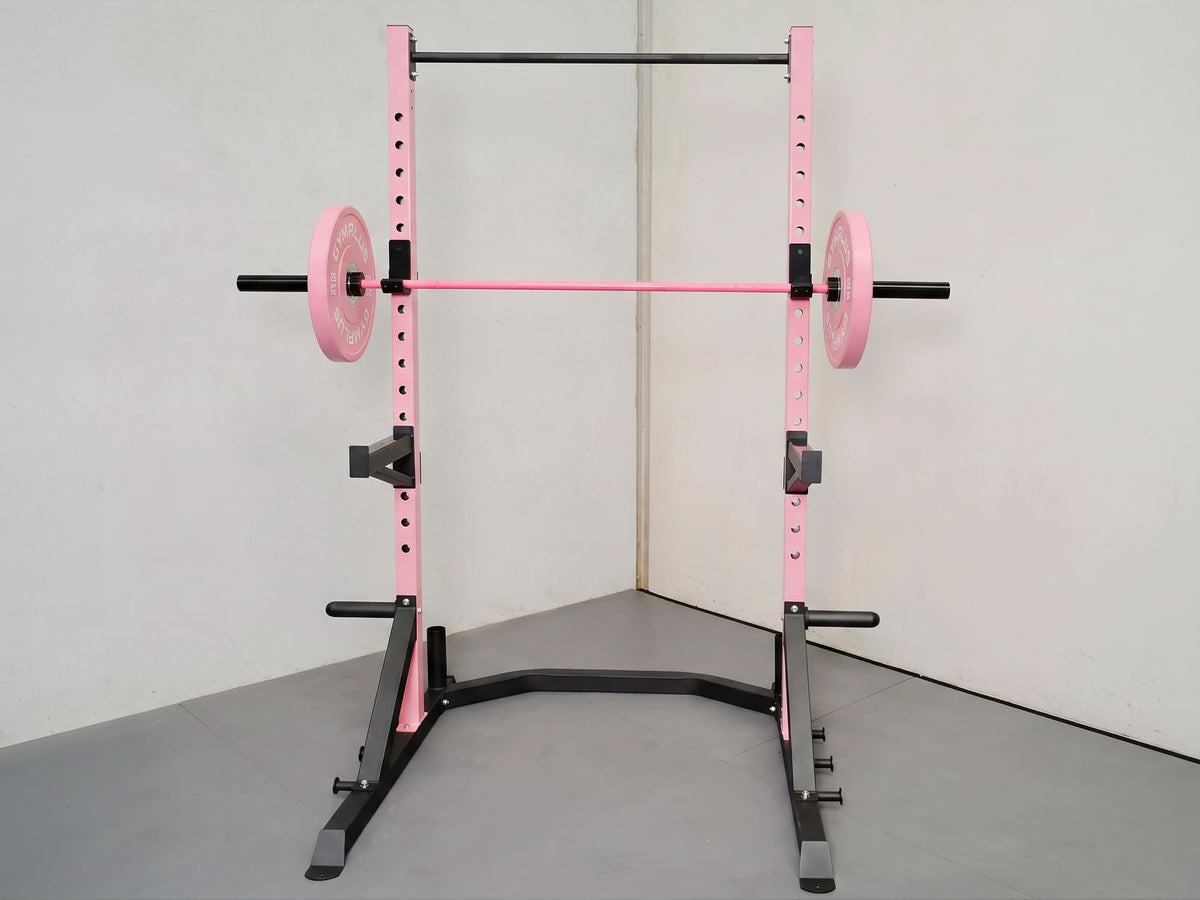 Half Power Rack Garage Gym Package - Pink (HR2100 Combo)