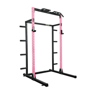 Pink Half Power Rack Garage Gym Package - Complete Setup