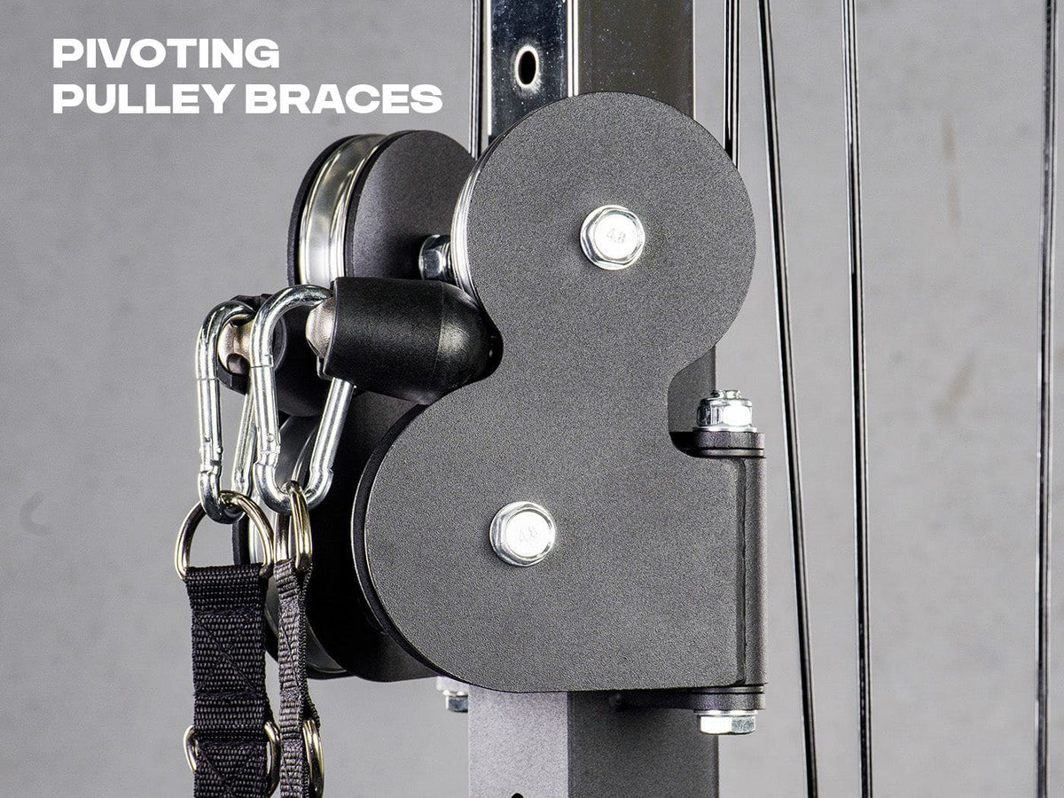 Wall Mount Cable Station with Dual Pulley System - Aluminium Pulley Wheels V2.0