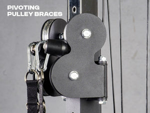 Wall Mount Cable Station with Dual Pulley System - Aluminium Pulley Wheels V2.0