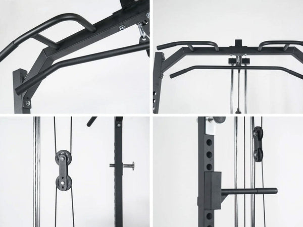Gym Plus L2 Half Power Rack with Lat Pulldown System Option
