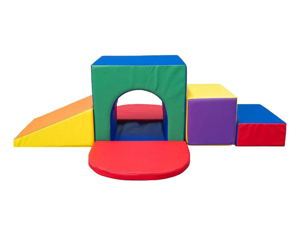 Gym Plus MEMAX Sensory Large Soft Block Indoor Tunnel Maze Climber - 6 Piece