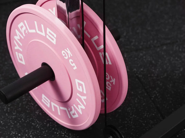Gym Plus Pink Olympic Rubber Bumper Plates 5/10/15/20kg (Pairs)