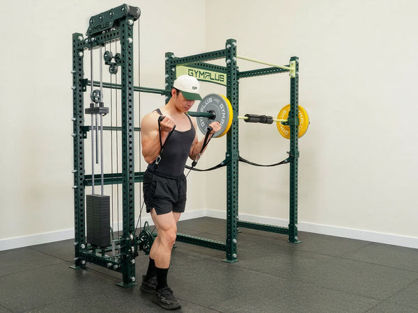 Gym Plus Evolve Power Rack with Cable System and Extended Storage EV-W-CABLE-STOR