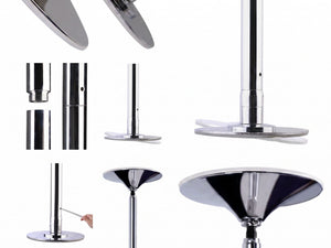 Gym Plus Portable Dancing Pole - Static and Spinning (Chrome) DANCINGPOLE