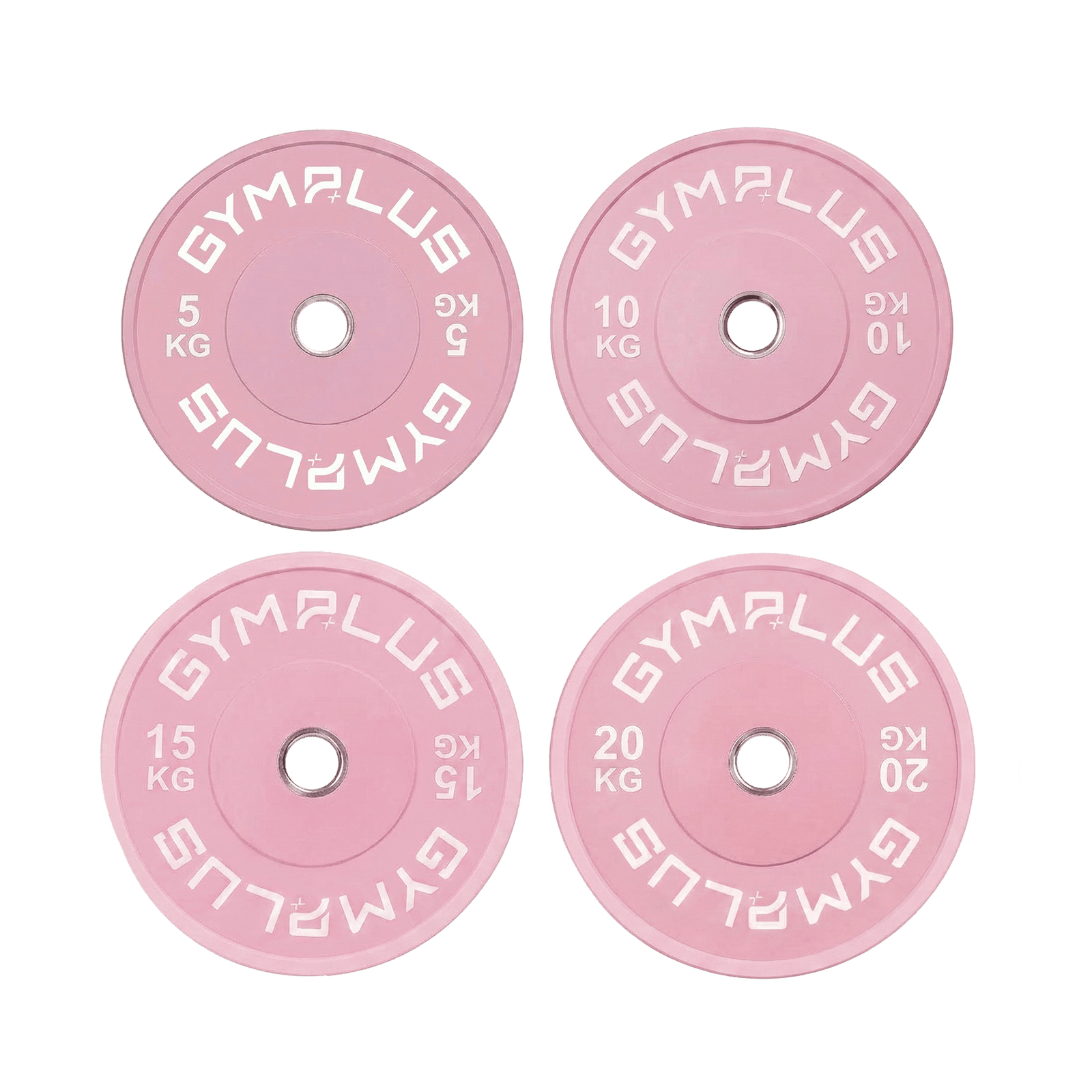 Pink Olympic Rubber Bumper Plates 5/10/15/20kg (Pairs)