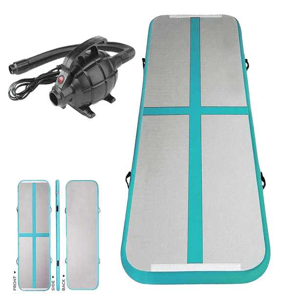 Gym Plus MEMAX Inflatable Gymnastics Air Track Mat AIRTRACK3MGREEN