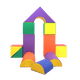 Gym Plus MEMAX Soft Castle Building Blocks - 11 Piece BLK11MED
